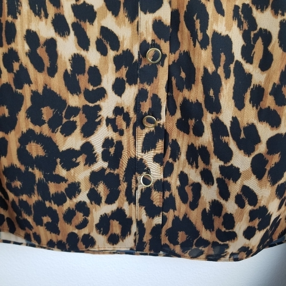 Milly Greer Leopard Print Blouse Top NWT - Picture 13 of 15